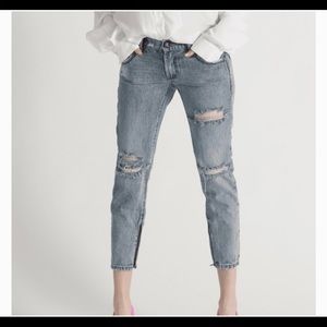 One Teaspoon| Freebirds Rigid Skinny Leg  extreme distressing jeans  size 24